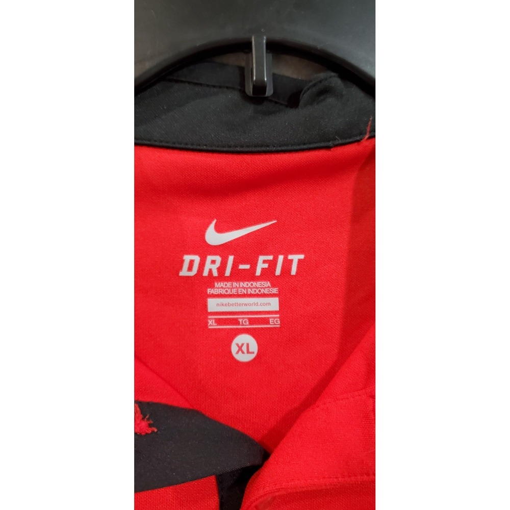 Nike Georgia Bulldogs Team Issue Short Sleeve DriFit Polo Shirt Football Red XL - Picture 8 of 11